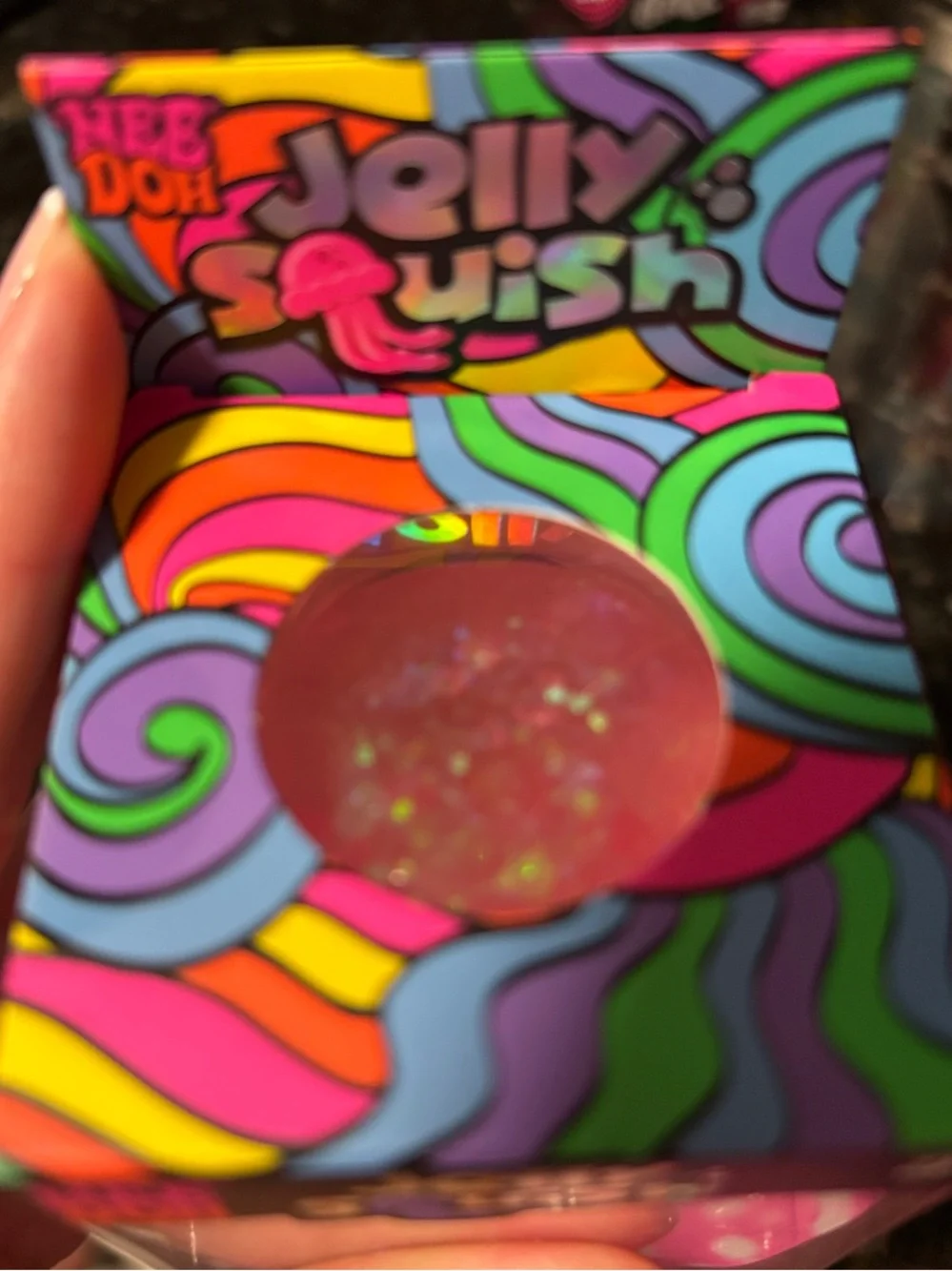 NeeDoh Jelly Squish Pink Squishy Toy